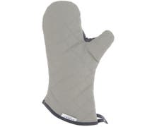 Hubert Khaki Cotton Flame-Retardant Oven Mitt - 17"L