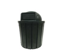 HUBERT 42 gal Green Plastic Indoor/Outdoor Trash Receptacle - 25"Dia x 29"H
