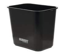 HUBERT 28 qt Black Plastic Pinch'm Waste Basket - 14 1/2"L x 10 1/2"W x 15 1/2"H