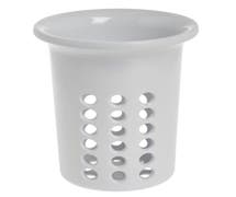 4S SmartFit White Melamine Perforated Cylinder - 4 7/10"Dia x 5 1/2"H