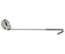 Hubert 4 oz Stainless Ladle with Grey Handle - 12"L