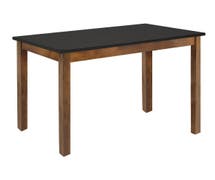 Expressly Hubert Oak Wood Frame with Black Top Nesting Table - 40"L x 20"W x 28"H