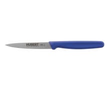 HUBERT Stainless Steel Paring Knife with Blue Polypropylene Handle - 3 1/2"L Blade