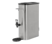 Hubert 3 gal Slim Stainless Steel Iced Tea Dispenser - 13 1/2"L x 6 3/4"W x 21"H