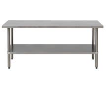 Hubert Work Table, Stainless Steel - 60"L x 24"W x 34"H