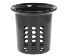 4S SmartFit Black Melamine Perforated Cylinder - 4 7/10"Dia x 5 1/2"H