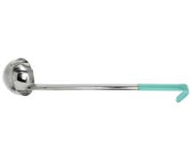 HUBERT 6 oz Stainless Ladle with Teal Handle - 12"L