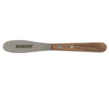 HUBERT Stainless Steel Serrated Spreader with Rosewood Handle - 3 3/4"L x 1 1/4"W Blade