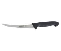 HUBERT Stainless Steel Curved Boning Knife with Black Polypropylene Handle - 6"L Blade