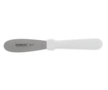 HUBERT Stainless Steel Sandwich Spreader with White Polypropylene Handle - 3 1/2"L Blade