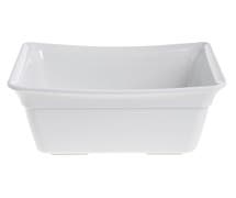 Expressly HUBERT 1/2 Size White Curveware Pan - 9 7/8"L x 12"W x 6"D