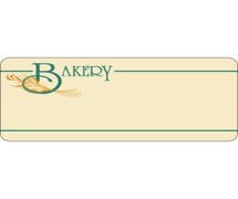 Expressly HUBERT Beige Vinyl 360 Flex Temp Merchandising Bakery Tags With Wheat Design - 4 3/4"L x 2"H