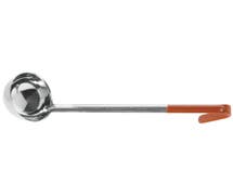 HUBERT 8 oz Stainless Ladle with Orange Handle - 12"L