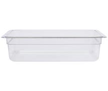 HUBERT 1/2 Size Clear Polycarbonate Cold Food Pan - 4"D