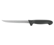 HUBERT Stainless Steel Stiff Boning Knife with Black Polypropylene Handle - 6"L Blade