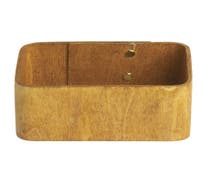 American Metalcraft Rectangular Poplar Sugar Packet Holder - Natural