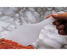 Expressly HUBERT White Polyethylene Hamburger Paddle - 8"L x 3"W