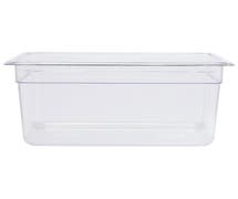 Hubert 1/2 Size Clear Polycarbonate Cold Food Pan - 6"D