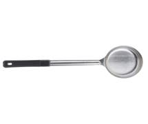 HUBERT 6 oz Stainless Steel Solid Portion Server with Black Plastic Handle - 14 1/2"L