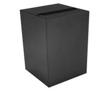 HUBERT 28 gal Charcoal Steel Recycling Squared Container with Slot Opening - 15"L x 15"W x 28"H
