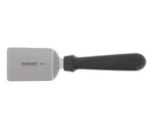 HUBERT Stainless Steel Hamburger Turner with Black Polypropylene Handle - 4 1/4"L Blade