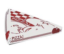 Red and White Graphic Pizza Clamshell Wedge - 9 1/4"L x 9"W x 1 11/16"H