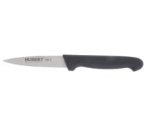 HUBERT Stainless Steel Paring Knife with Black Santoprene Soft Grip Handle - 3 1/4"L Blade