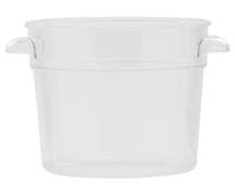 Hubert 1 qt Round Clear Plastic Food Container - 6 1/8"Dia x 5"D