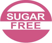 Expressly HUBERT Pink Food Advisory Labels White Imprint "Sugar Free" - 1"Dia