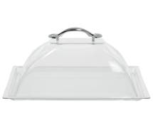 Expressly HUBERT 1/2 Size Clear Plastic Solid Dome Cover For PanAramics Pan - 12"L x 10"W x 6"H