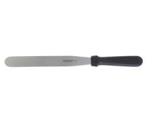Hubert Stainless Steel Spatula with Black Polypropylene Handle - 6"L Blade