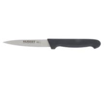 HUBERT Stainless Steel Paring Knife with Black Santoprene Soft Grip Handle - 4"L Blade
