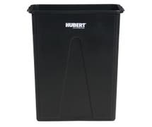 Hubert 23 gal Black Plastic Narrow Trash Receptacle - 20 1/4"L x 11 1/4"W x 30"H