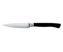 HUBERT Stainless Steel Paring Knife with Black Santoprene Handle - 3 1/2"L Blade