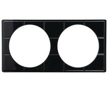 Expressly Hubert Full Size Black Melamine Tile With Oval Baker Cut-Outs - 21"L x 12 3/4"W