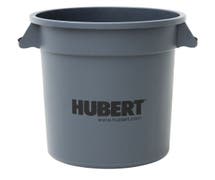 HUBERT 10 gal Grey Plastic Commercial Trash Receptacle - 17 2/5"L x 15 2/5"W x 17 3/10"H