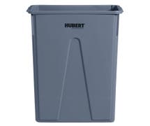 Hubert 23 gal Grey Plastic Narrow Trash Receptacle - 20 1/4"L x 11 1/4"W x 30"H