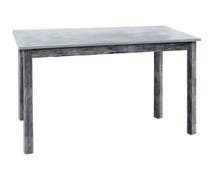 Expressly HUBERT Rustic Grey Wood Nesting Table with Galvanized Top - 34"L x 20"D x 27 1/4"H