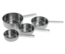 Hubert Stainless Steel Measuring Cup Set with Standard Strip Handles