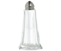 Hubert 1 oz Tower Clear Glass Salt/Pepper Shaker With Stainless Steel Top