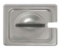 HUBERT 1/6 Size 22 Gauge Stainless Steel Slotted Flat Steam Table Pan Cover