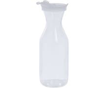 Hubert 1.3 L Clear Plastic Lidded Carafe - 3 5/8"Dia x 12 1/2"H