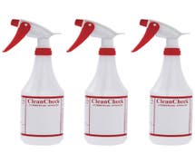 HUBERT 24 oz Clear Plastic Imprinted Spray Bottles With Embossed Scale - 3 1/4"Dia x 11 1/4"H