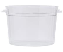 Hubert 6 qt Round Clear Plastic Food Container - 10"Dia x 7 3/4"D