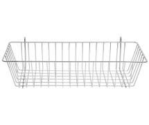 Expressly Hubert Chrome Plated Steel Station Cart Wire Basket - 15"L x 6 3/4"W x 7"H