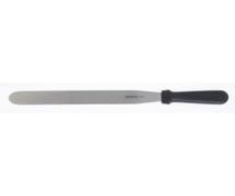 HUBERT Stainless Steel Spatula with Black Polypropylene Handle - 10"L Blade