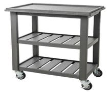 Expressly Hubert Recycled Composite Dark Grey Indoor/Outdoor 3-Shelf Cart - 33 1/2"L x 22 3/4"W x 35 1/4"H