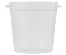 HUBERT 8 qt Round Clear Plastic Food Container - 10"Dia x 10 3/4"D