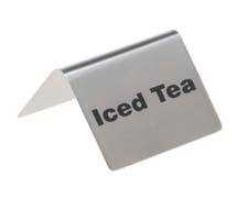 HUBERT Stainless Steel Beverage Tent "Iced Tea" - 2 1/2"W x 2"D x 2 3/16"H