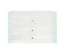 Expressly Hubert Silver Satin Collection Acrylic Clear Frost Sides Countertop Food Display Case - 26 1/2"L x 23 3/4"W x 20"H